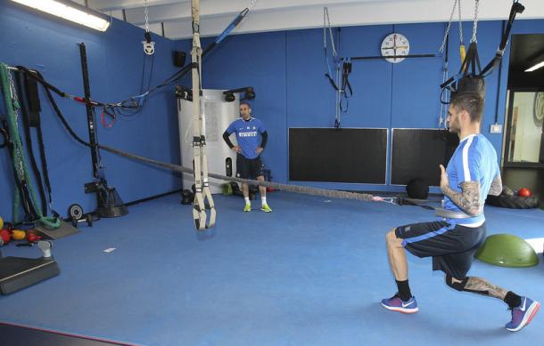 Icardi in palestra - Foto: Inter.it 