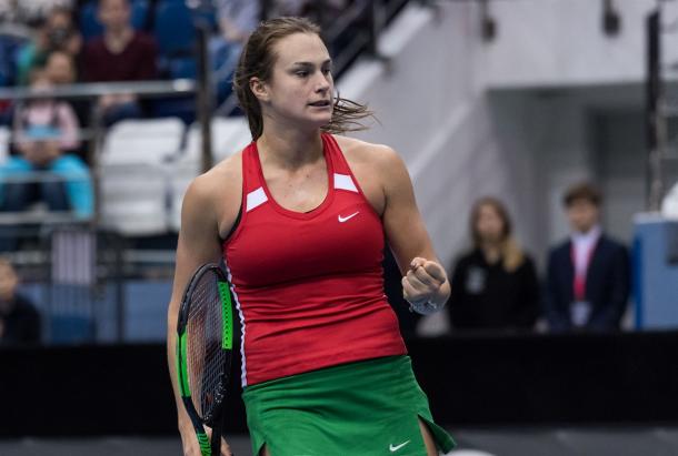 Sabalenka will be the top-ranked Belarusian in this tie, having made a name for herself during Fed Cup back in 2017 | Photo: Daniel Kopatsch