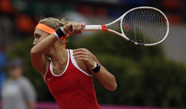 Elena Vesnina in action at the Fed Cup | Photo: Fed Cup