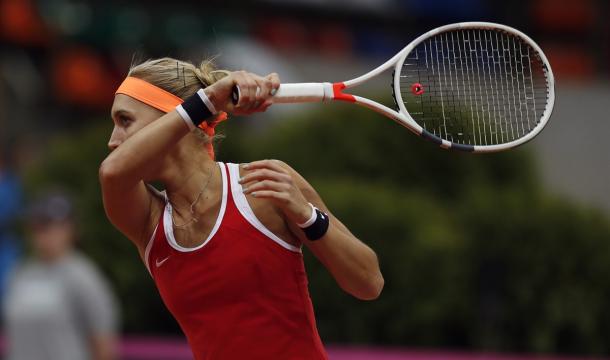 Elena Vesnina in action | Photo: Andrei Golovanov/Sergei Kivrin/Fed Cup