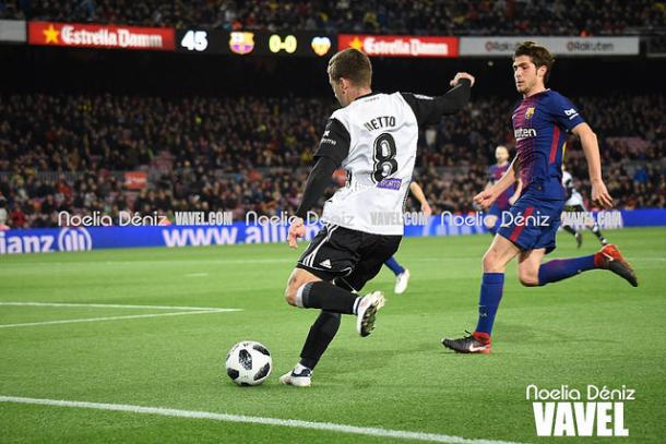 Vietto y Sergi Roberto en el duelo de Copa del curso pasado | Foto: Noelia Déniz (VAVEL)