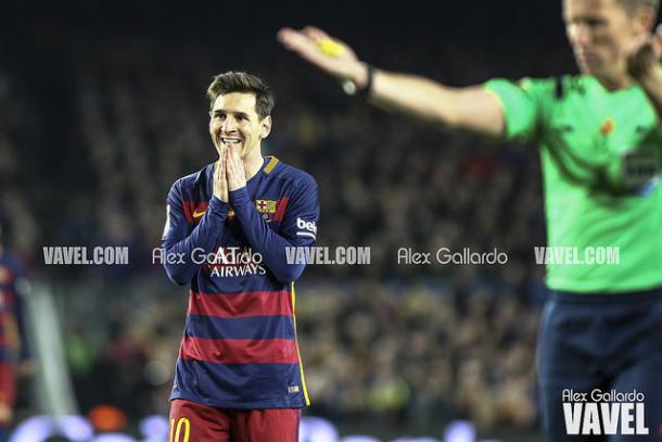 Messi en el Camp Nou I Foto: Alex Gallardo