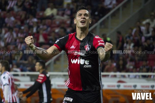 Caraglio festejando un gol. Fuente: VAVEL.