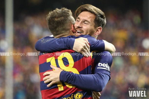 Messi fue clave, ya que asistió a Jordi Alba y Neymar para que anotaran los dos goles del Barça / Rodri J. Torrellas - Vavel