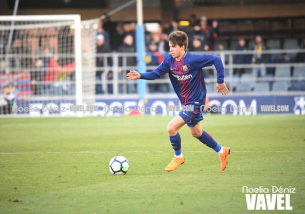 Riqui Puig en su debut con el Barça B. Foto: Noelia Déniz, VAVEL