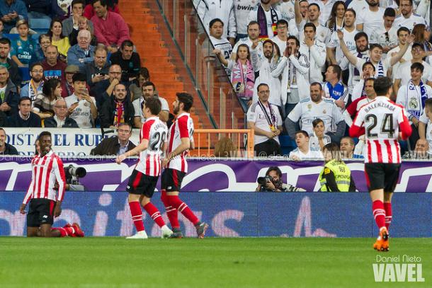 Iñaki Williams celebra el gol del Athletic