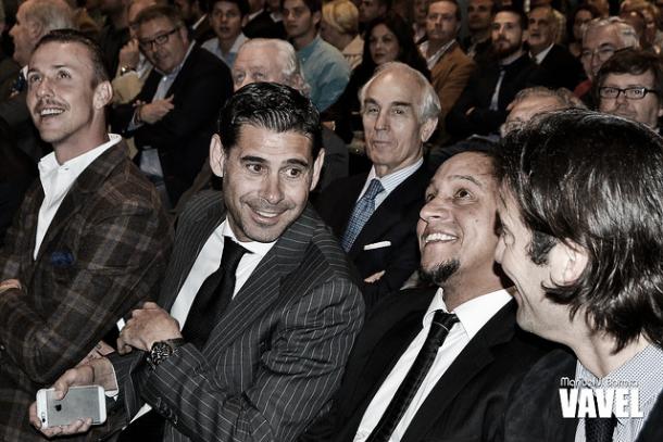 Hierro, Guti, Roberto Carlos y Solari en el acto | Foto: Vavel.com