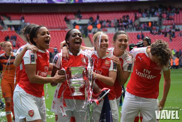 Arsenal Ladies celebrate victory | Photo: VAVEL