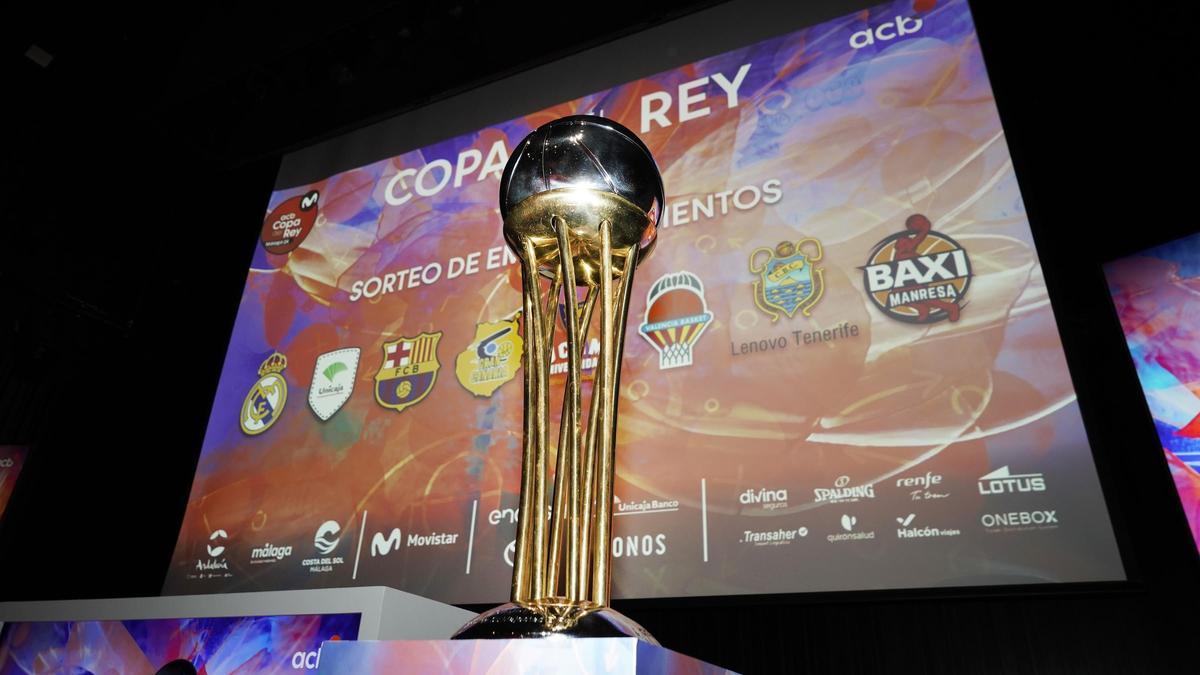 El trofeo de Copa del Rey en sorteo de la presente edición. | Fuente: ACB Photo