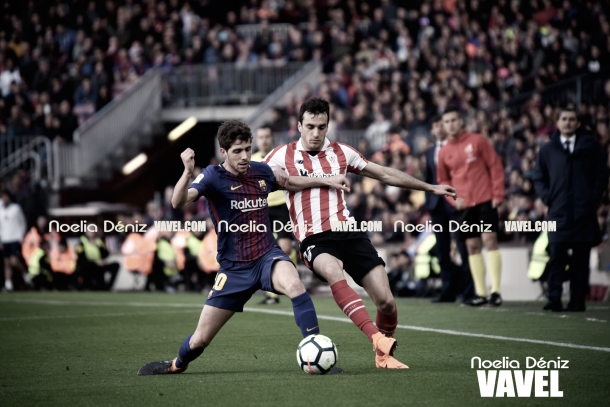 Sergi Roberto en el Barça-Athletic | Foto de Noelia Déniz, VAVEL