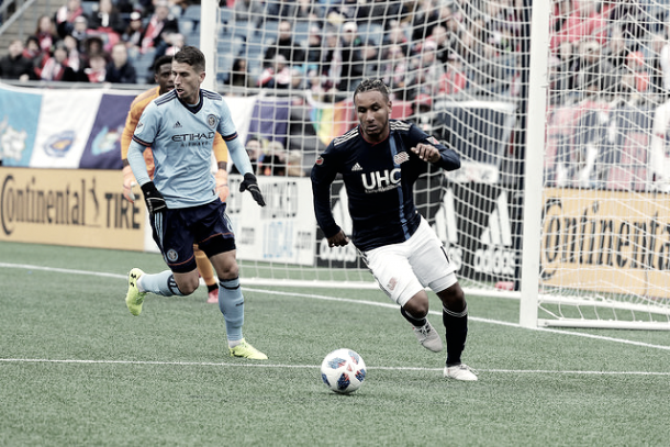 Juan Agudelo vs NYCFC | Source: David Silverman - New England Revolution 