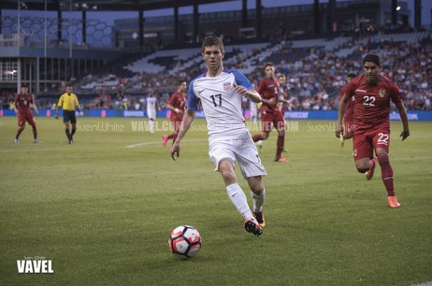 Pulisic in action against Bolivia in a pre-tournament friendly. (Photo credit: 