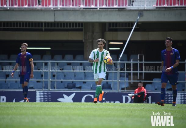 Roberto, el autor del único gol del conjunto verdiblanco | Foto de Noelia Déniz, VAVEL