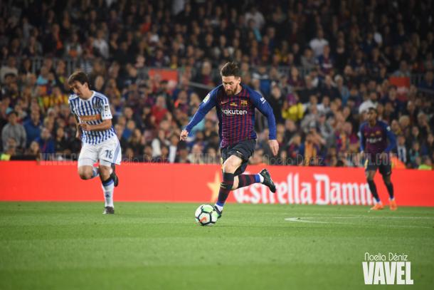 Leo Messi en el último partido de la temporada con el Fútbol Club Barcelona | Foto de Noelia Déniz, VAVEL