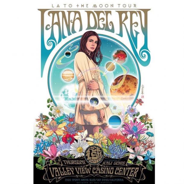 Cartel de LA To The Moon Tour | Fuente: Instagram oficial de Lana del Rey: @lanadelrey