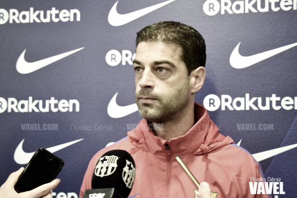 Gerard López en la rueda de prensa previa al duelo contra el Huesca | Foto de Noelia Déniz, VAVEL