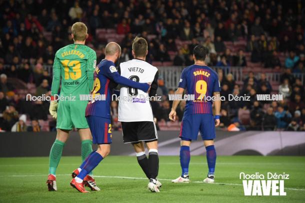 Vietto fue el jugador más activo del Valencia. | Fotografía: Noelia Déniz (VAVEL.com)