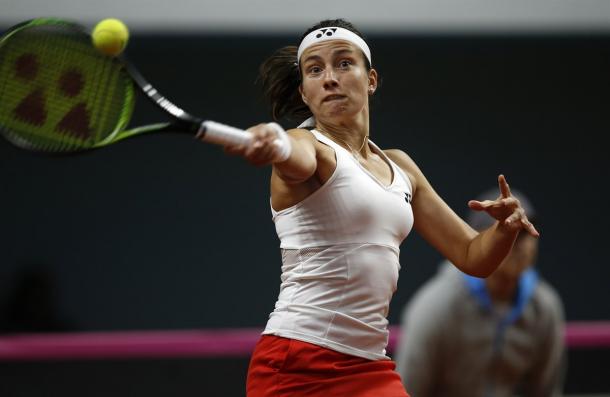 Anastasija Sevastova had a great start but was ultimately pegged back by Pavlyuchenkova | Photo: Sergey Kivrin / Fed Cup