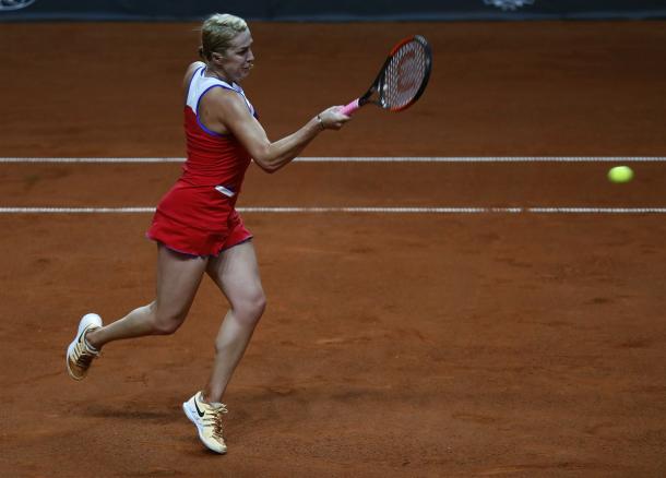 Anastasia Pavlyuchenkova was firing on all cylinders at the baseline, firing 26 winners | Photo: Sergey Kivrin / Fed Cup