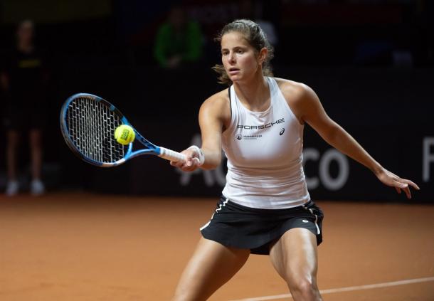 Julia Goerges made a fast start to lead 3-1, but was soon pegged back by the inspired Czech | Photo: Paul Zimmer / Fed Cup