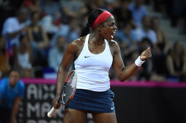 Sloane Stephens was firing on all cylinders today, not losing her serve throughout the encounter | Photo: Corinne Dubreuil / Fed Cup