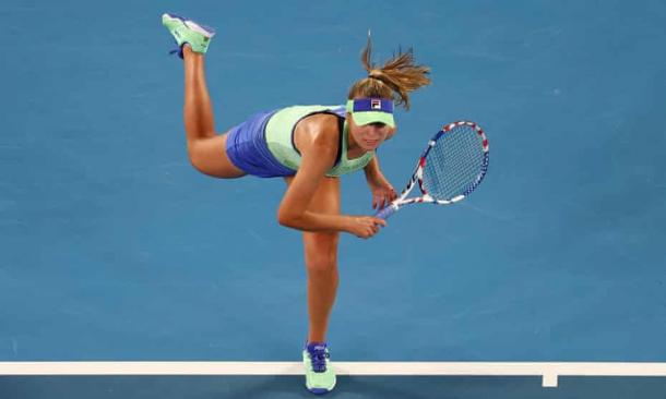 Kenin's serve was one of many weapons she displayed in the final/Photo: Kai Pfaffenbach/Reuters