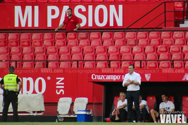 Salmerón en un encuentro ante el Sevilla Atlético | Foto: Juan Ignacio Lechuga - VAVEL