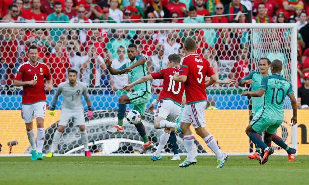 Gera opened the scoring against Portugal (Photo: Robert Pratta/Reuters)