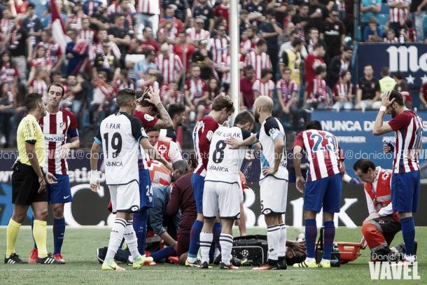 El árbitro extremeño dirigió el Atlético 1-0 Deportivo | Foto: VAVEL