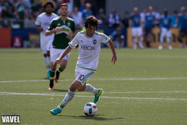 Nicolás Lodeiro will miss his first game since signing with the Seattle Sounders due to yellow card accumulation | Source: Brandon Farris - VAVEL USA