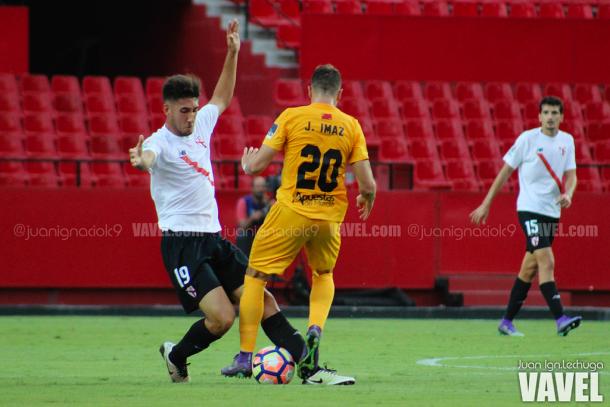 Jesús Imaz en el partido ante el Sevilla Atlético | Foto: Juan Ignacio Lechuga - VAVEL