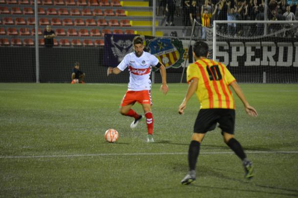 Xavi Molina fue uno de los pocos futbolistas granas que destacaron | Foto: Adrián Batiste (Nàstic)