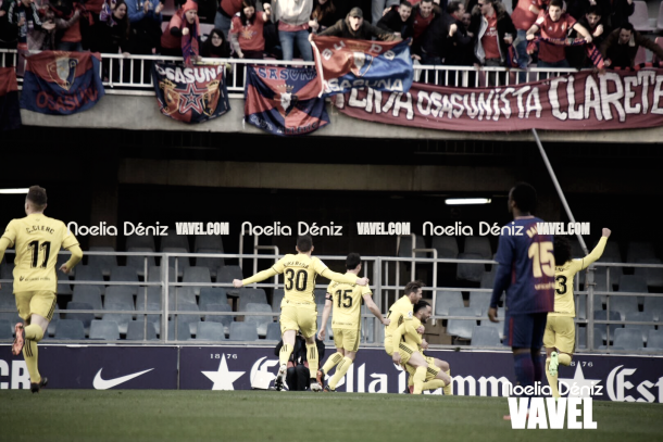 Celebración del segundo gol del Osasuna | Foto de Noelia Déniz, VAVEL