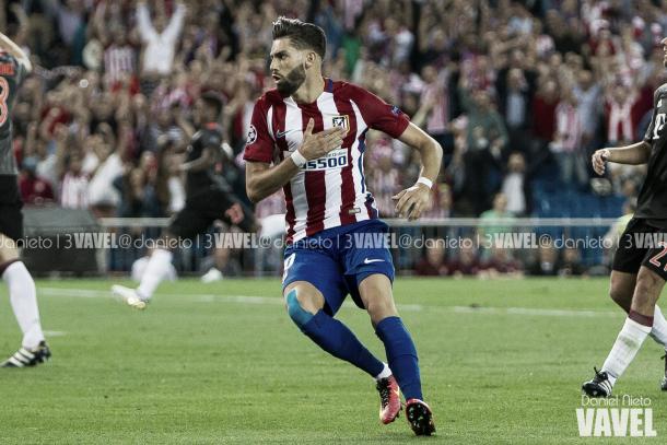 Carrasco celebra su gol de aquella noche | Foto: Daniel Nieto - VAVEL