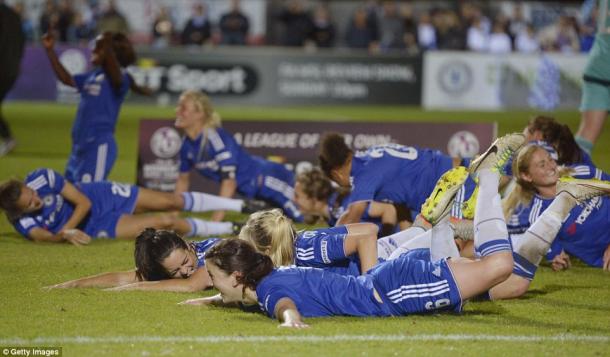 Chelsea Ladies put heartbreak in 2014 behind them in 2015, as they clinched a league and cup double. | Photo: Getty