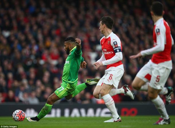 Jeremain Lens was on the scoresheet in Saturday's defeat to Arsenal. | Photo: Getty