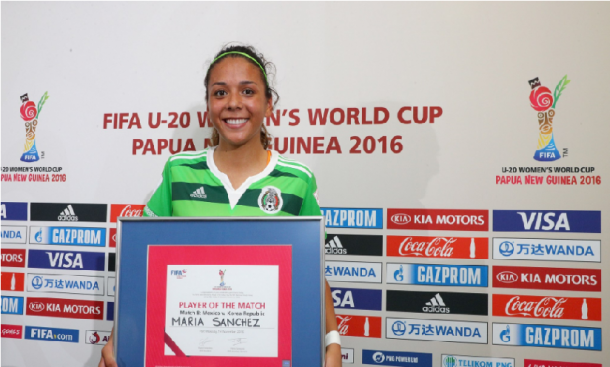 La jugadora nacional, María Sánchez, fue la  elegida como  la jugadora Live Your Goals del Partido