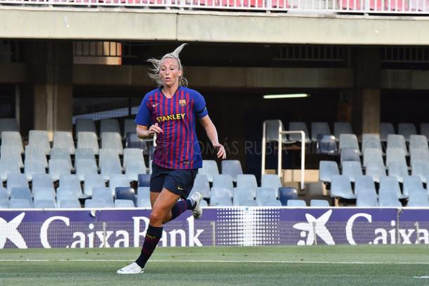 Toni Duggan durante la pretemporada en el Mini. Foto: Tomás Rubia, VAVEL.com