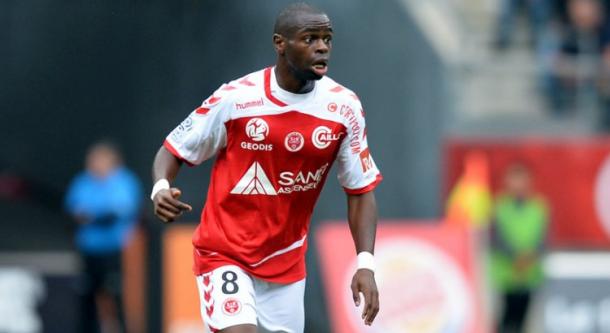 Pelo Reims, o congolês marcou 17 gols em 94 jogos | Foto: Getty Images