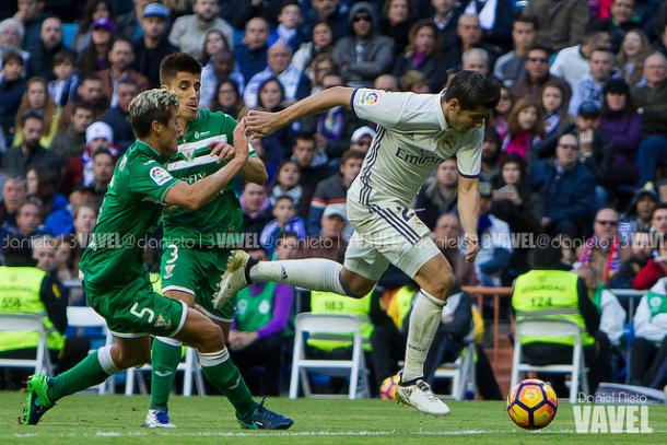 Morata junto con Mantovani y Bustinza | Foto: Dani Nieto (VAVEL).