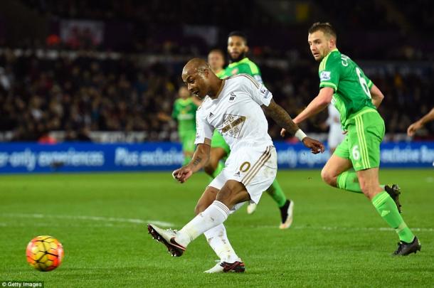 Ayew bagged one of his seven goals against the team reportedly pursuing him last Wednesday. | Photo: Getty