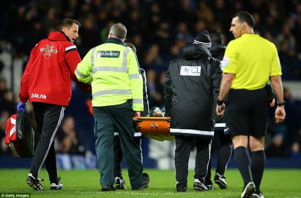 Ki was stretchered off at the Hawthorns. | Photo: Getty