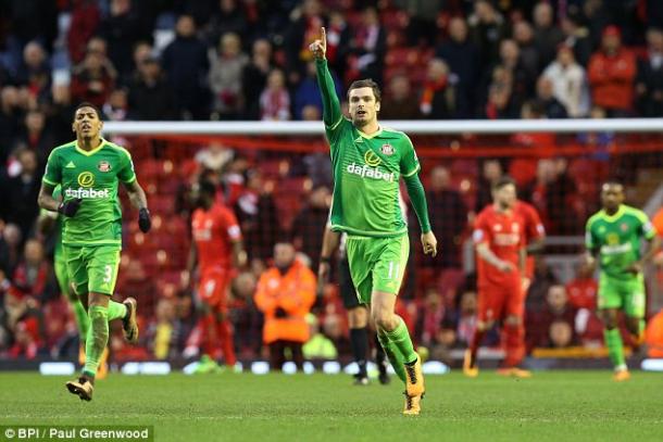 Johnson scored in his final Sunderland appearance - but the club have denied keeping him at the Stadium of Light simply to help the team. | Photo: BPI