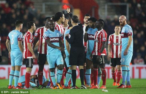 Wanyama's latest red means he misses five games. | Photo: BPI