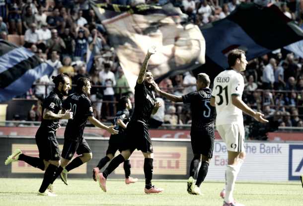 Icardi celebra en la victoria del Inter 7-1 sobre Sassuolo |  Foto: inter.it
