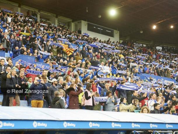 Aficionados del Real Zaragoza durante un encuentro | Fotografía: Real Zaragoza