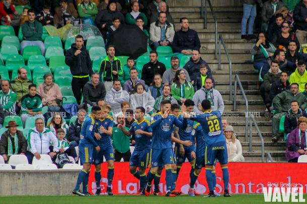 El Celta celebra un gol en el encuentro ante el Betis I Foto: Raúl Pajares