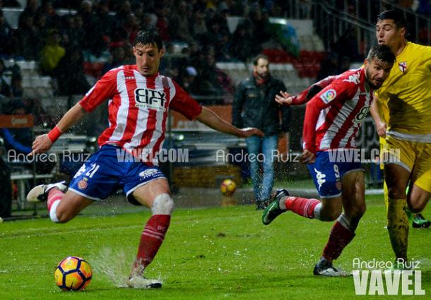 Sandaza volvió al Girona la temporada pasada, donde anotó nueve tantos. | Foto: Andrea Ruiz