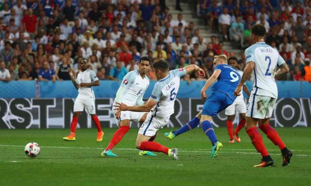 England's defence was troubled by Iceland (Photo: Lars Baron/Getty Images)