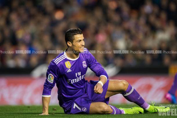 Cristiano Ronaldo en la derrota en Mestalla. Foto: Dani Niesto (VAVEL).